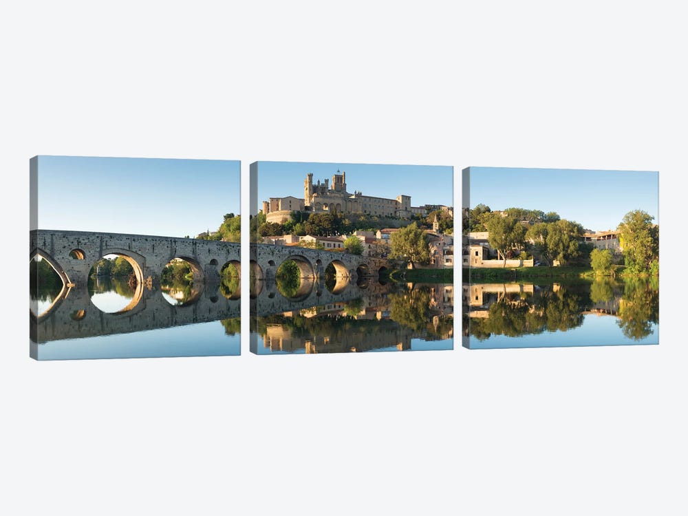 Languedoc Béziers Cathedral XV by David Clapp 3-piece Canvas Wall Art