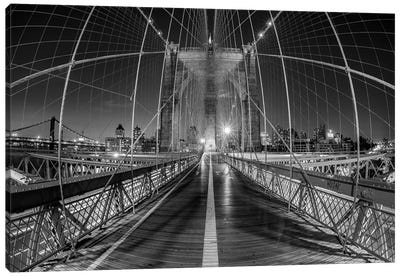 New York Brooklyn Bridge VI Canvas Art Print - Industrial Art