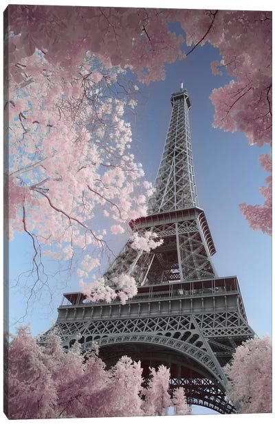 Eiffel Tower Infrared Canvas Art Print - Paris Photography