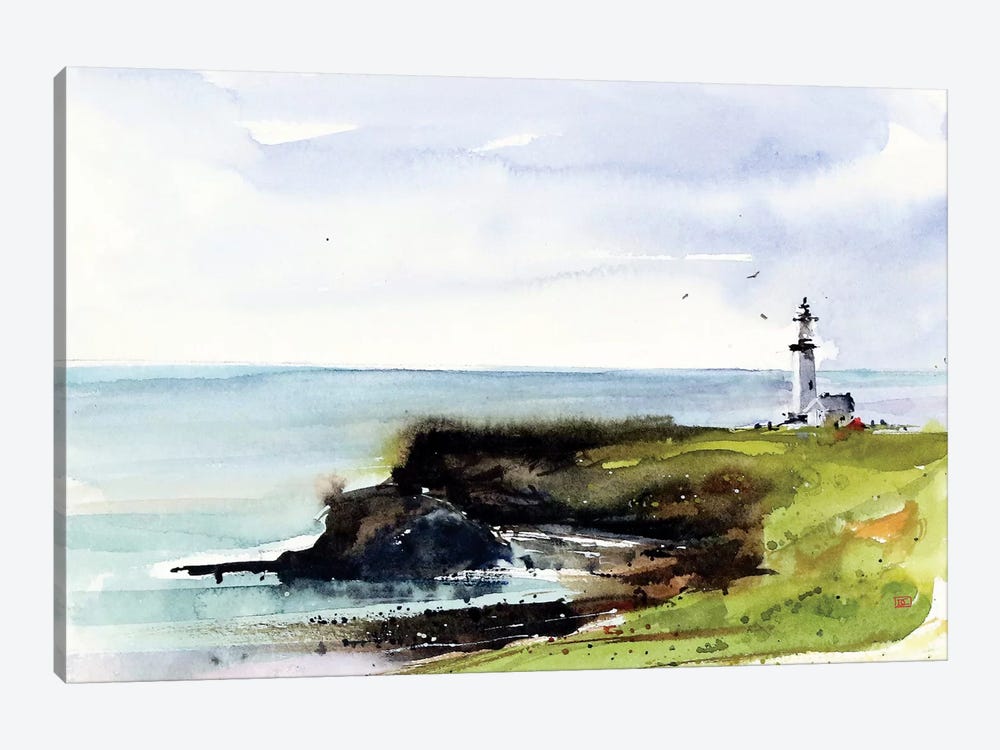Newport Lighthouse by Dean Crouser 1-piece Canvas Print