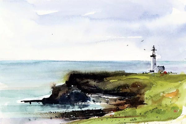 Contemporary Coastal: Newport Lighthouse by Dean Crouser