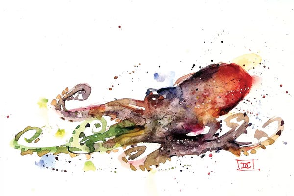 Kids Ocean Life Art: Octopus by Dean Crouser