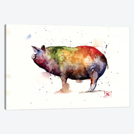 Pig Canvas Print #DCR108} by Dean Crouser Canvas Artwork