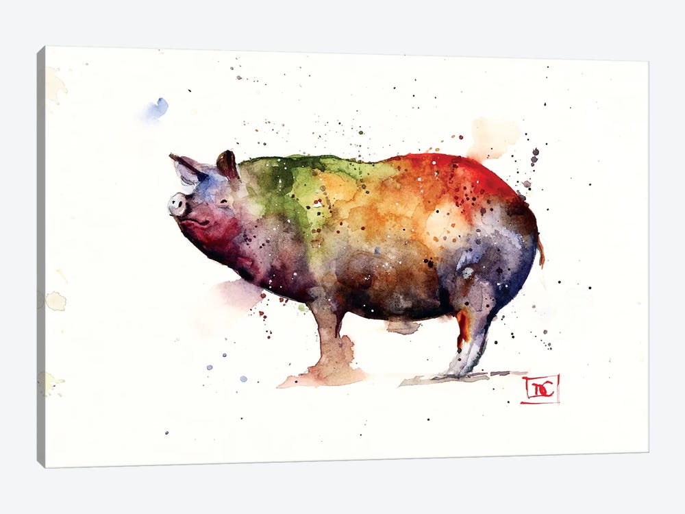 Pig by Dean Crouser 1-piece Canvas Art Print