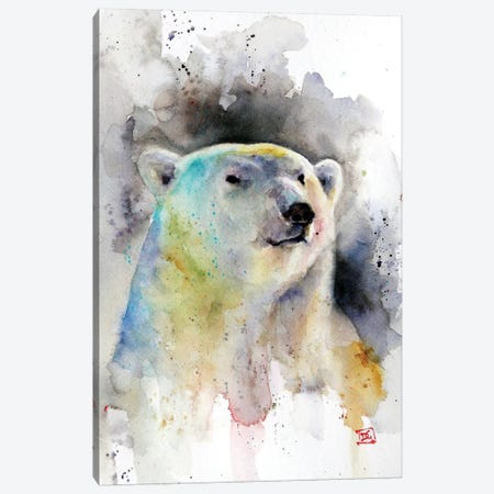 Polar Bear Canvas Print #DCR109} by Dean Crouser Canvas Artwork
