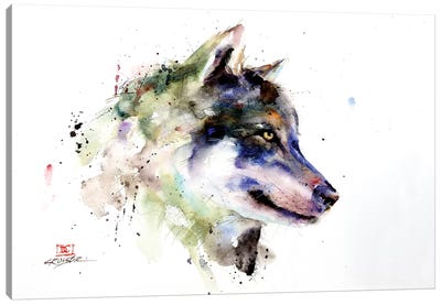 Sentry Canvas Art Print - Siberian Husky Art