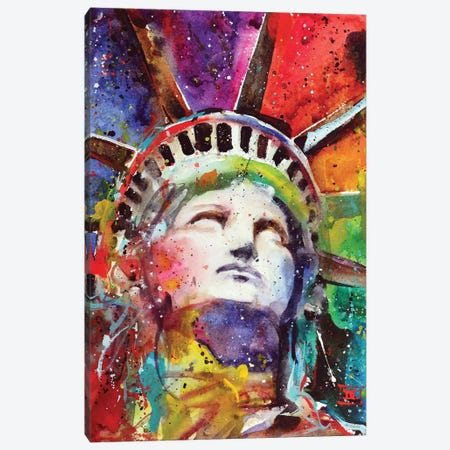 Statue Of Liberty Canvas Print #DCR114} by Dean Crouser Canvas Art