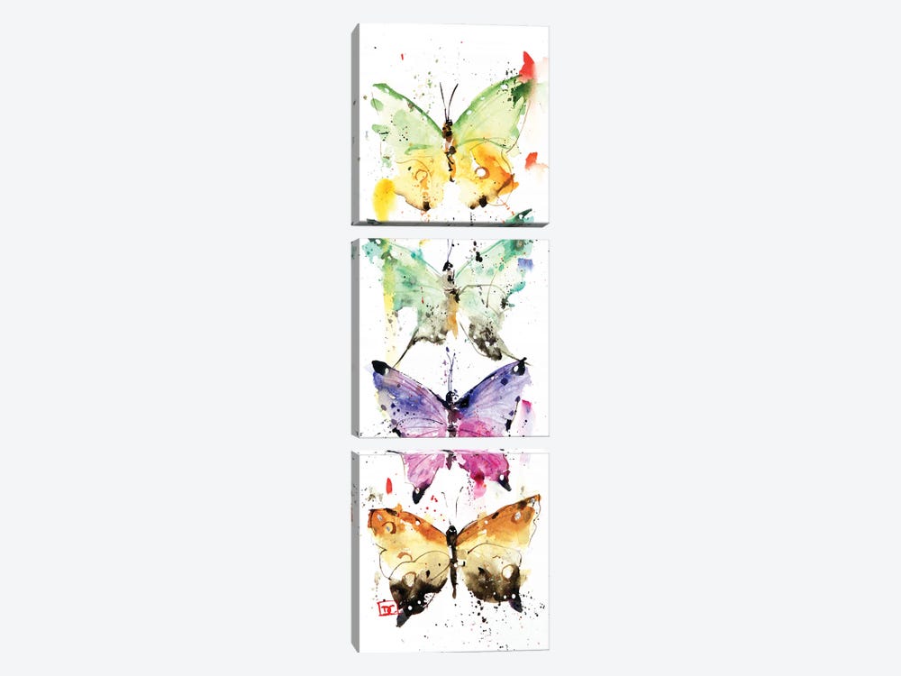 4 Butterflies by Dean Crouser 3-piece Canvas Art