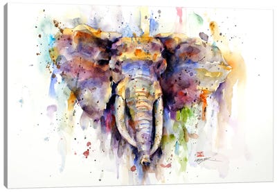 Elephant Canvas Art Print - Colorful Contemporary