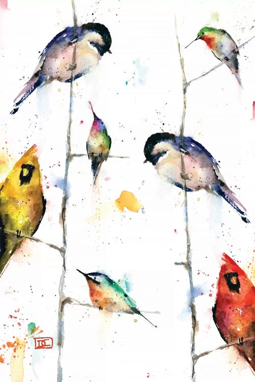 Birds on Branches by Dean Crouser wall art