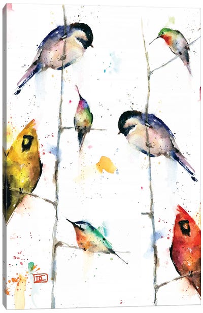 Birds on Branches Canvas Art Print - Dean Crouser