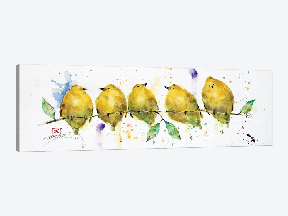 Lemon Birds 1-piece Canvas Print