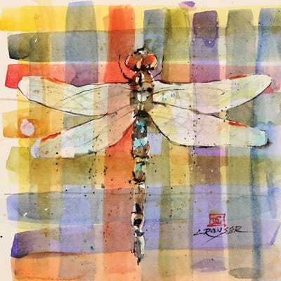Plaid Dragonfly by Dean Crouser canvas print