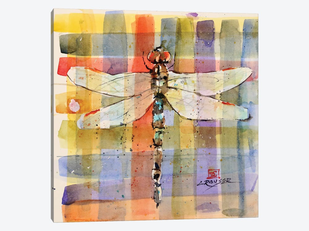 Plaid Dragonfly by Dean Crouser 1-piece Canvas Print