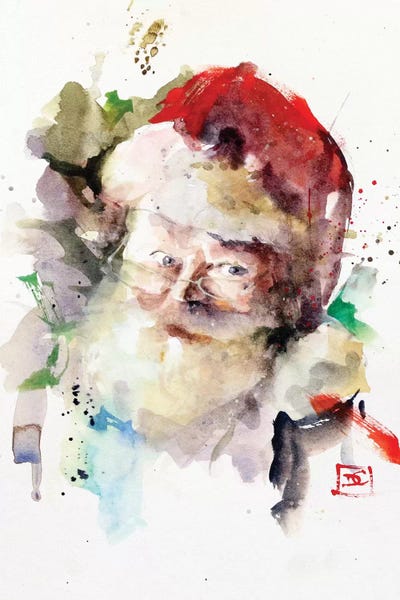 Large Christmas Art - Canvas Prints: Santa by Dean Crouser