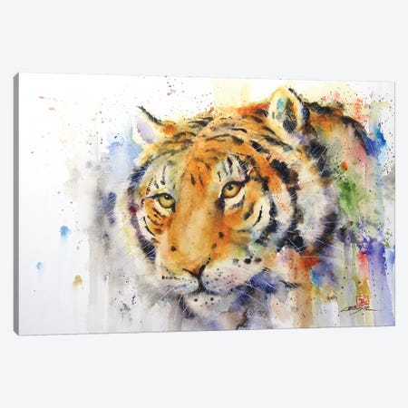 Tiger Canvas Print #DCR143} by Dean Crouser Canvas Wall Art