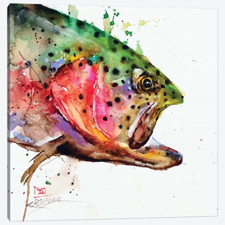 JUMPING TROUT Watercolor Fish Print by Dean Crouser -  Canada