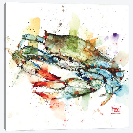 Blue Crab Canvas Print #DCR149} by Dean Crouser Canvas Wall Art