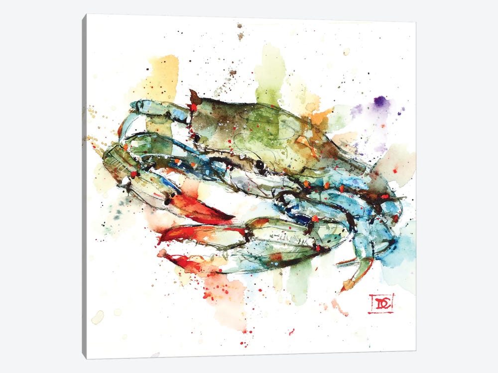 Blue Crab by Dean Crouser 1-piece Canvas Artwork