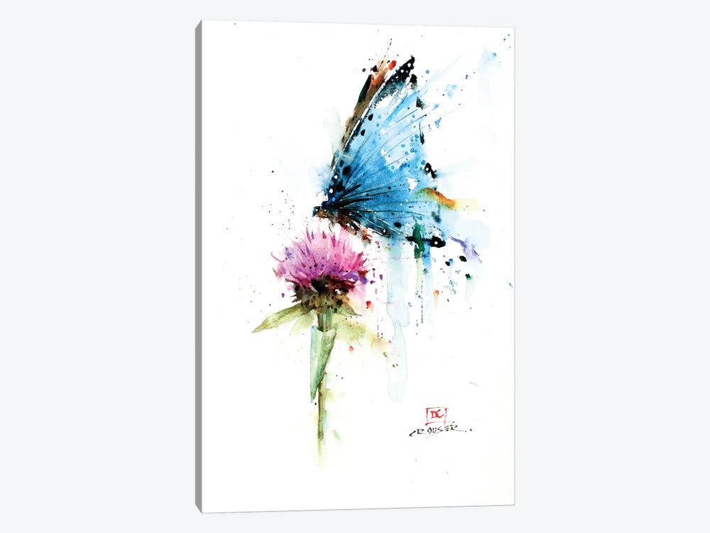 Butterfly & Thistle by Dean Crouser 1-piece Canvas Wall Art