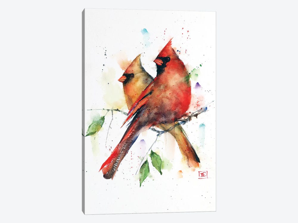 Cardinal Pair by Dean Crouser 1-piece Art Print