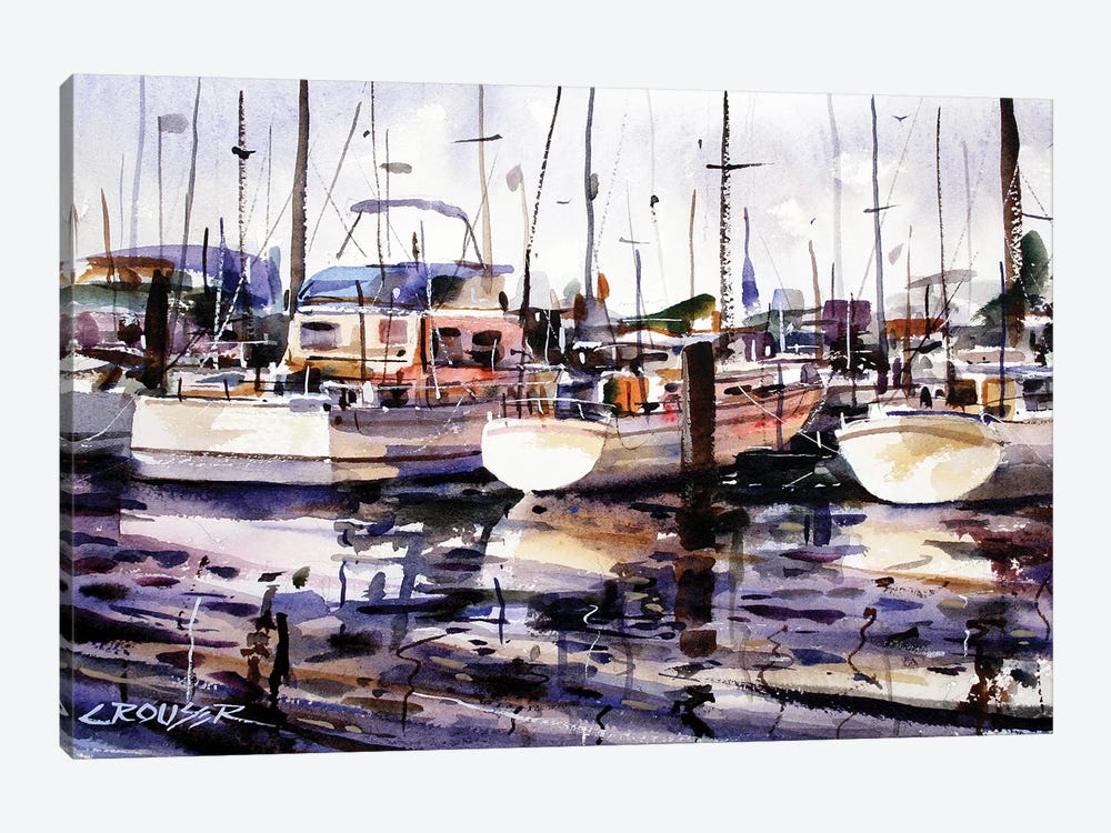 Everett Boat Slips by Dean Crouser 1-piece Canvas Art