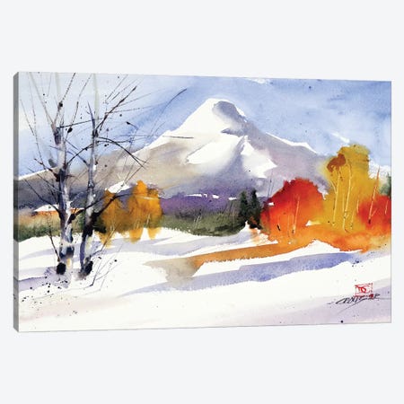 Fall Meets Winter Canvas Print #DCR159} by Dean Crouser Art Print