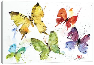 Flock Of Butterflies Canvas Art Print - Butterfly Art