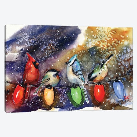 Holiday Chirpers Canvas Print #DCR163} by Dean Crouser Canvas Wall Art