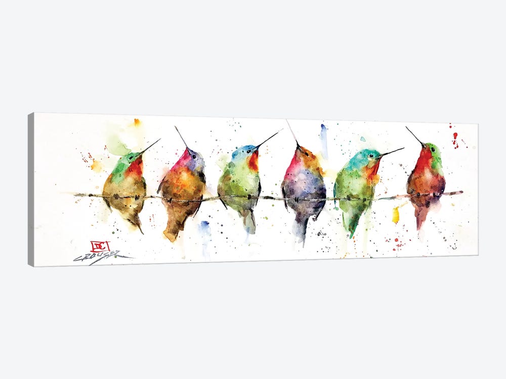Hummers On A Wire 1-piece Art Print