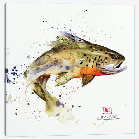 Jumping Trout Good Canvas Print #DCR169} by Dean Crouser Canvas Art