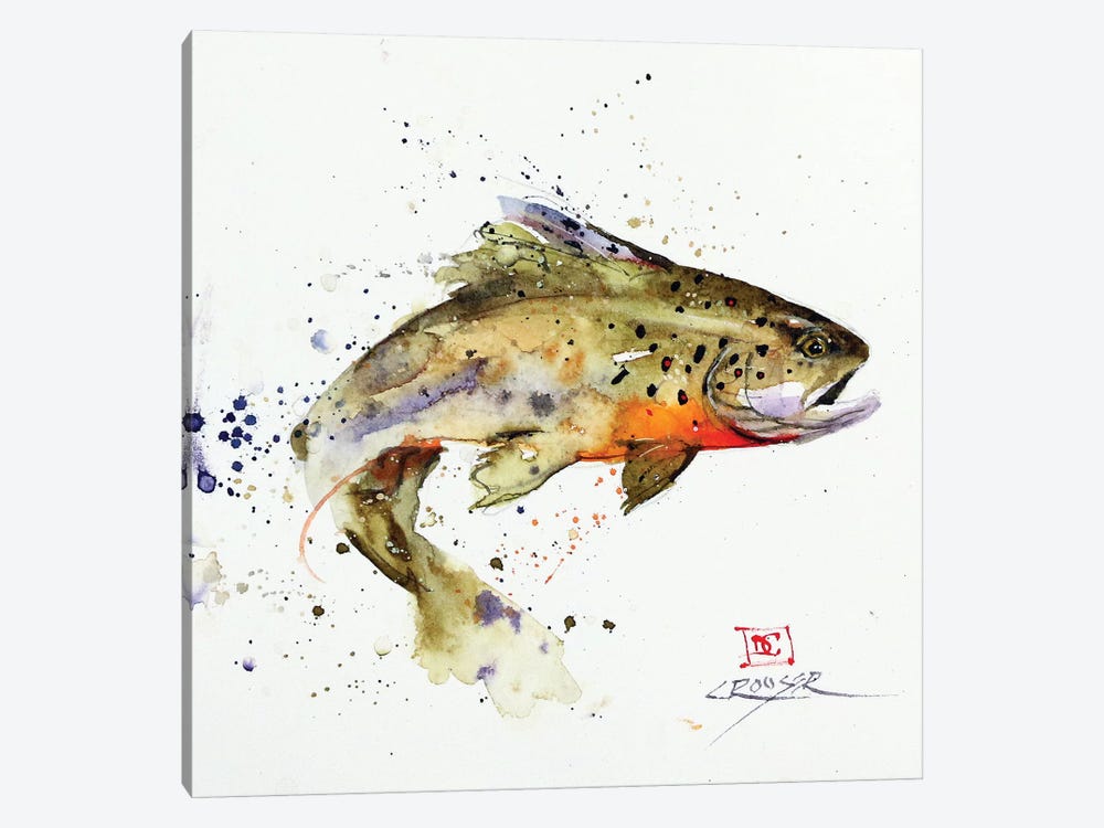 Jumping Trout Good by Dean Crouser 1-piece Canvas Wall Art