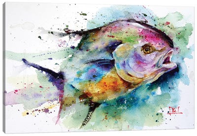 Permit Canvas Art Print - Fish Art