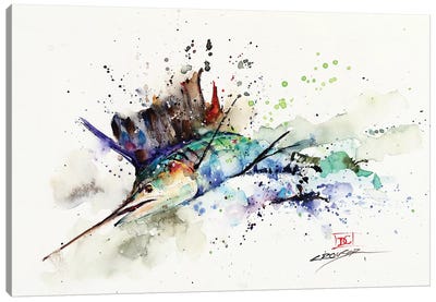 Sailfish Canvas Art Print - Sea Life Art