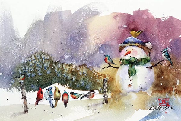 Snowman And Songbirds