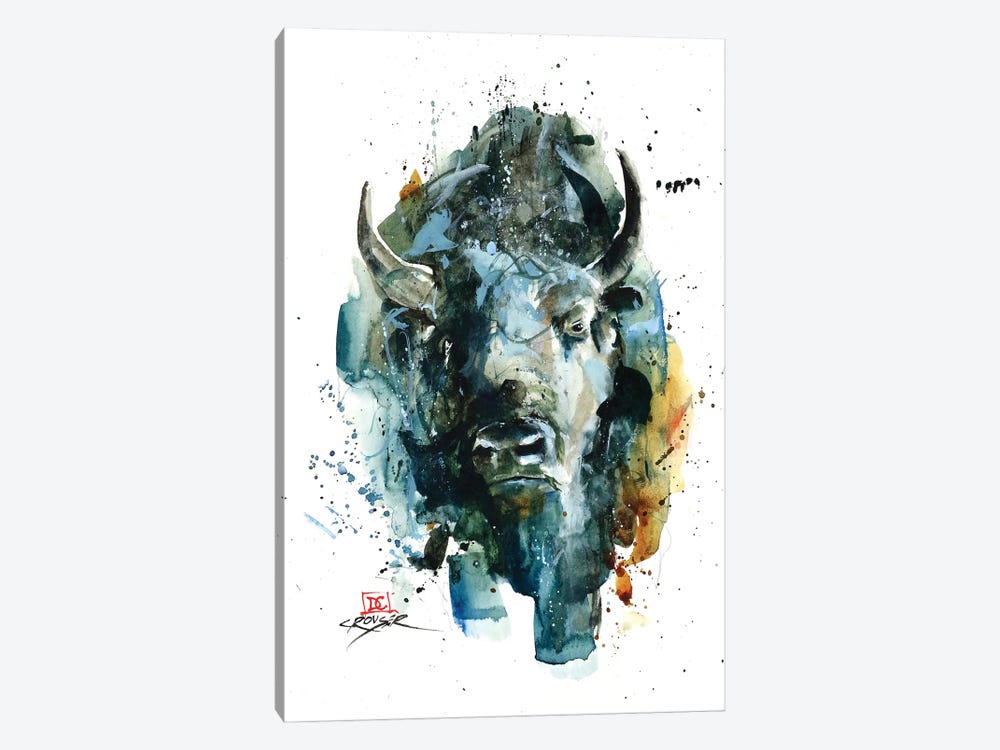 Abstract Bison by Dean Crouser 1-piece Canvas Art Print