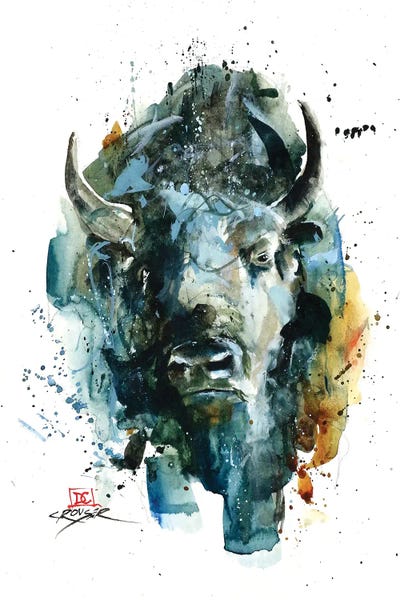 Lakehouse Décor: Abstract Bison by Dean Crouser
