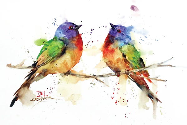 Cabin & Lodge Décor: Bunting Pair by Dean Crouser