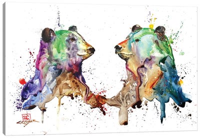 Bear Pair Canvas Art Print - Dean Crouser
