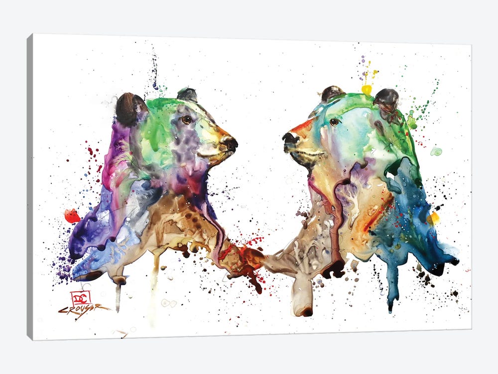 Bear Pair by Dean Crouser 1-piece Canvas Wall Art
