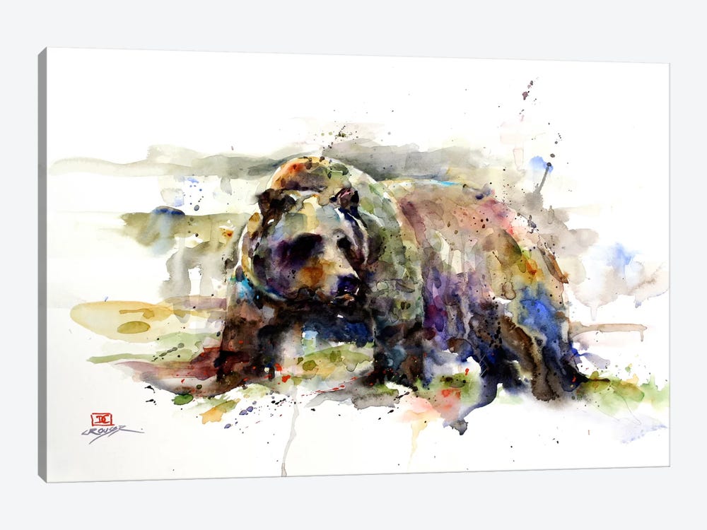 Multi-Colored Bear by Dean Crouser 1-piece Canvas Art