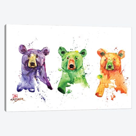 Three Bears Canvas Print #DCR190} by Dean Crouser Art Print