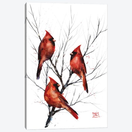 Cardinals in Tree Canvas Print #DCR191} by Dean Crouser Canvas Print