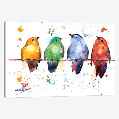Primary Birds Canvas Print #DCR192} by Dean Crouser Canvas Art Print