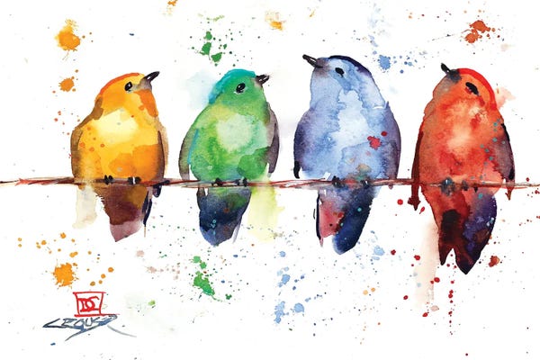 Lakehouse Décor: Primary Birds by Dean Crouser