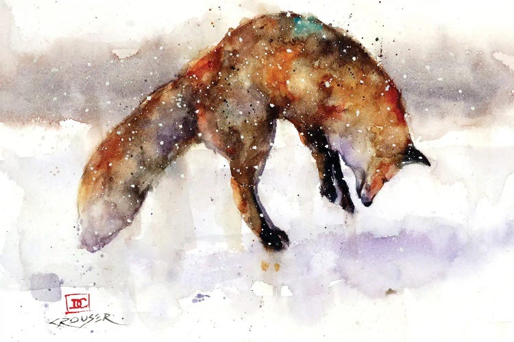 Jumping Fox by Dean Crouser wall art