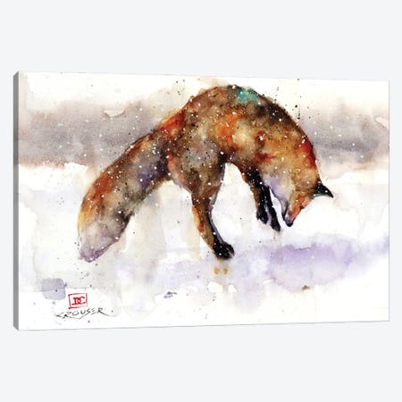 Jumping Fox Canvas Print #DCR194} by Dean Crouser Canvas Artwork