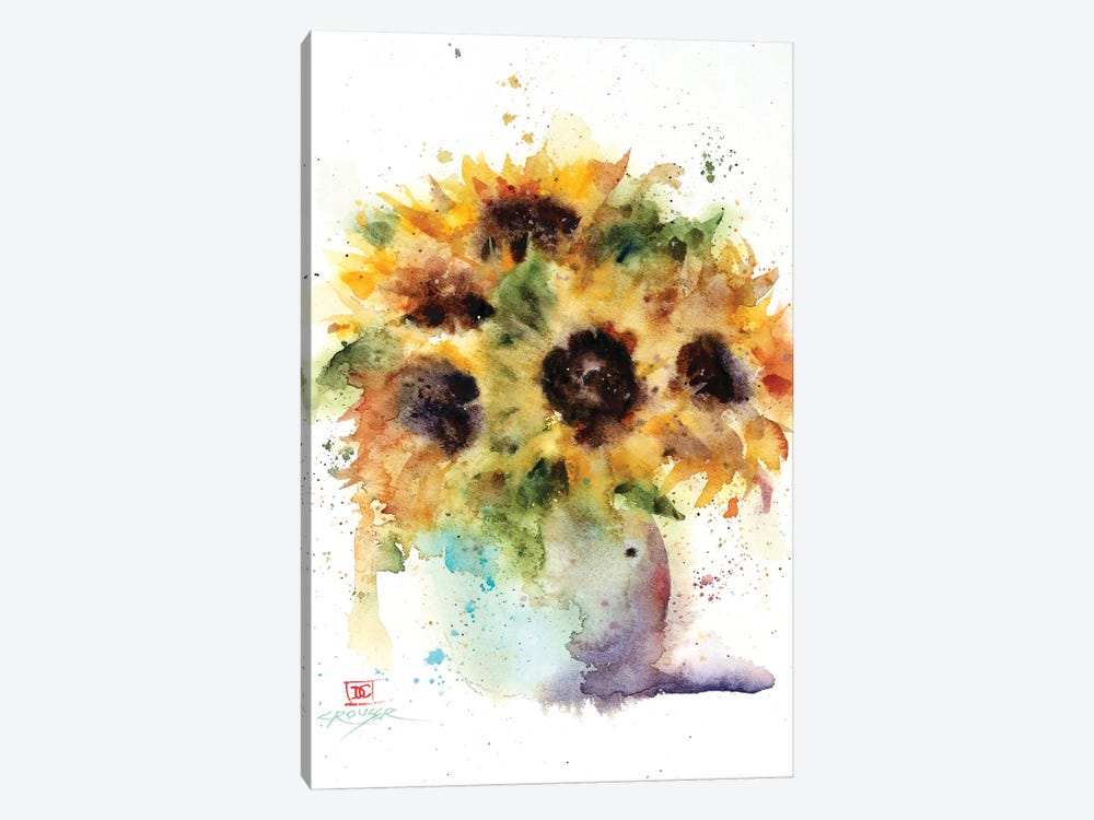 Sunflower Vase 1-piece Canvas Art Print