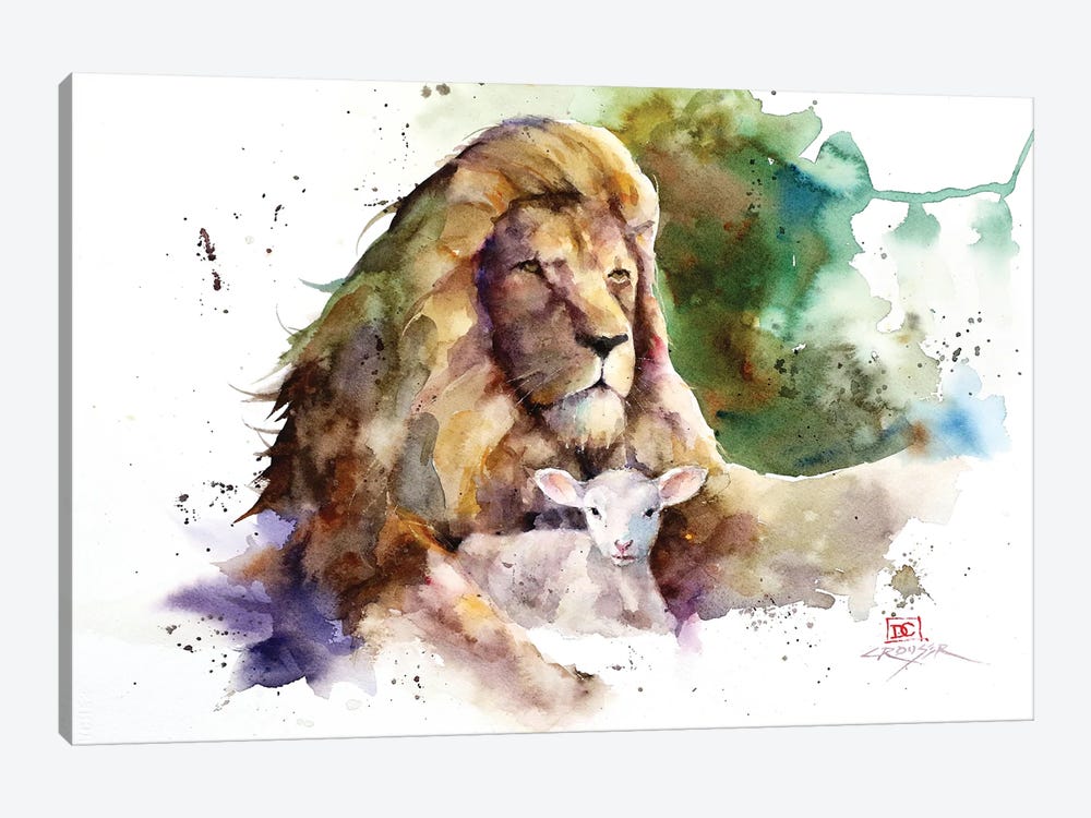 Lion and Lamb 1-piece Canvas Art
