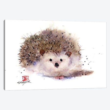 Hedgehog Canvas Print #DCR199} by Dean Crouser Art Print